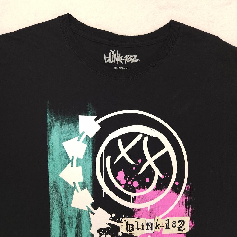 Blink 182 Band Short Sleeve Casual Graphic T-Shirt Adult Mens Size S Black